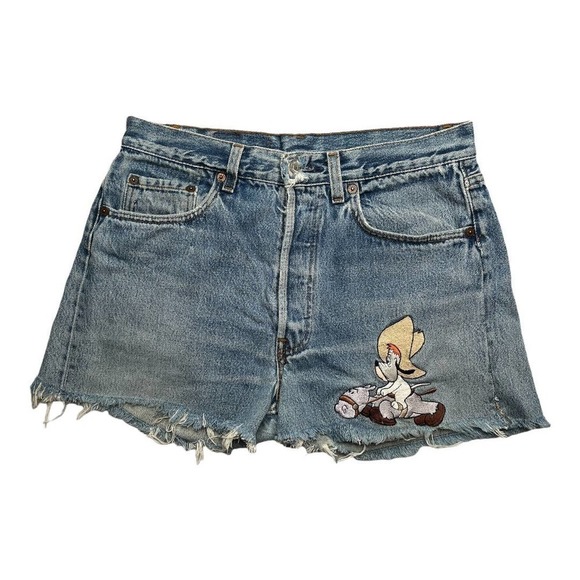 𝅺VERY RARE Too Cute x Guetta Brothers Vintage Droopy Dog Levi’s Shorts - Picture 1 of 13